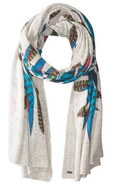 Pistil Florence 100% Wool Knit Feather Design Rectangle Scarf